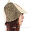 Wool Felt Sauna Hat 2mm White Russian Hat